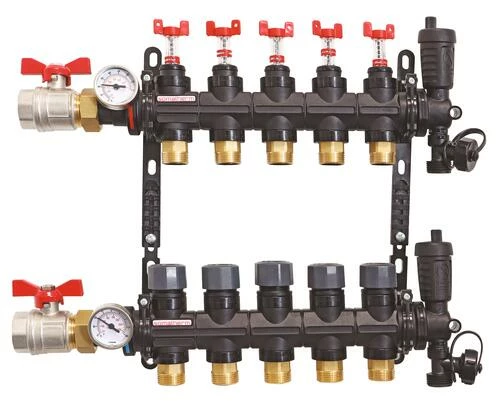 Collecteur PCBT Avec Vannes 5 Départs En Matériau De Synthèse - SOMATHERM 4 Collecteur PCBT Avec Vannes 5 Départs En Matériau De Synthèse - SOMATHERM – Image 2
