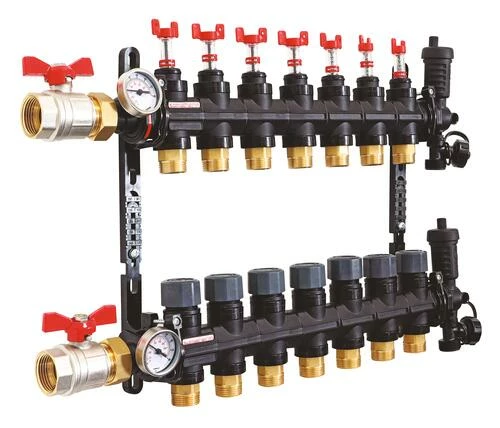 Collecteur PCBT Avec Vannes 7 Départs En Matériau De Synthèse - SOMATHERM 3 Collecteur PCBT Avec Vannes 7 Départs En Matériau De Synthèse - SOMATHERM