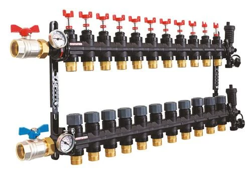 Collecteur PCBT Avec Vannes 11 Départs En Matériau De Synthèse - SOMATHERM 3 Collecteur PCBT Avec Vannes 11 Départs En Matériau De Synthèse - SOMATHERM