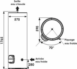 Chauffe Eau électrique Stéatite Au Sol Vertical Chauffeo Plus 300 Litres - ATLANTIC -ROBINETTERIE HAMMEL Soldes 604510303 3