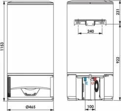 Chauffe Eau Thermodynamique Mural Lydos Hybrid 100 Litres - ARISTON -ROBINETTERIE HAMMEL Soldes 604511101 3