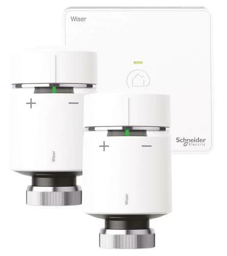 Schneider® Kit Wiser Hub Avec 2 Têtes Thermostatiques Connectées Wiser - Schneider 3 Schneider® Kit Wiser Hub Avec 2 Têtes Thermostatiques Connectées Wiser - Schneider