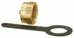 Bouchon Gaz Femelle 15/21 à Joint Plat Avec Lien