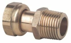 Raccord Gaz 2 Pièces à Visser Mâle 15/21 - écrou Tournant 15/21