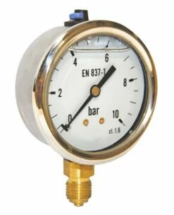 Manomètre à Bain De Glycérine Radial - 0 à 10 Bars