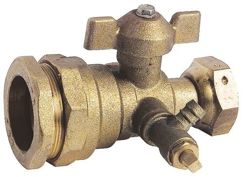 Robinet D'arrêt Compteur Droit à Boisseau Sphérique à Purge Pour PE 32 - PRONORM 3 Robinet D'arrêt Compteur Droit à Boisseau Sphérique à Purge Pour PE 32 - PRONORM