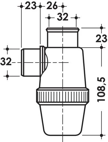 Siphon De Parcours équerre ø32 4 Siphon De Parcours équerre ø32 – Image 2