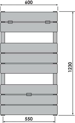 Radiateur Sèche-serviettes Eau Chaude 665W LINEA Lames Droites - DELTACALOR 4 Radiateur Sèche-serviettes Eau Chaude 665W LINEA Lames Droites - DELTACALOR – Image 2
