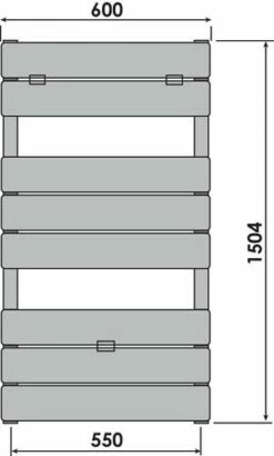 Radiateur Sèche-serviettes Eau Chaude 816W LINEA Lames Droites - DELTACALOR -ROBINETTERIE HAMMEL Soldes 797 700 2