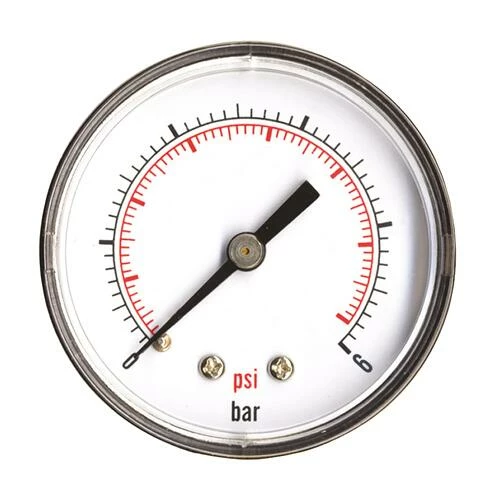 Manomètre Sec 0 à 6 Bars à Raccordement Axial ø63 - M8/13 3 Manomètre Sec 0 à 6 Bars à Raccordement Axial ø63 - M8/13
