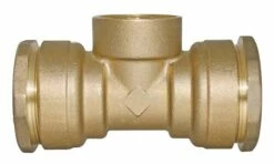 Té Laiton Femelle Au Centre Pour Tube PE ø25-20/27 - PRONORM