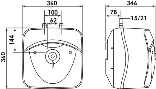 Chauffe Eau électrique Sous évier ANDRIS LUX 15 Litres - ARISTON 4 Chauffe Eau électrique Sous évier ANDRIS LUX 15 Litres - ARISTON – Image 2