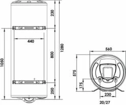 Chauffe Eau électrique Mural Vertical Initio 200 Litres - ARISTON 5 Chauffe Eau électrique Mural Vertical Initio 200 Litres - ARISTON -ROBINETTERIE HAMMEL Soldes 8700200B 2