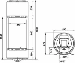 Chauffe Eau électrique Mural Vertical Sageo 200 Litres Triphasé - ARISTON -ROBINETTERIE HAMMEL Soldes 8700200T 2