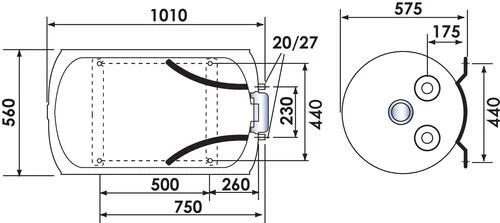 Chauffe Eau électrique Mural Horizontal Initio 150 Litres - ARISTON 4 Chauffe Eau électrique Mural Horizontal Initio 150 Litres - ARISTON – Image 2