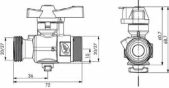 Robinet De Pied De Conduite Moyenne Pression Calibre 15 -ROBINETTERIE HAMMEL Soldes 9013 20 2
