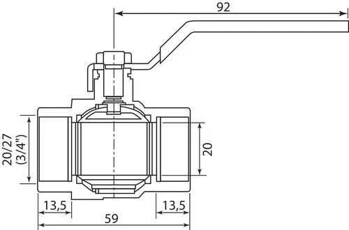 Vanne à Sphère NF Double Femelle 20/27 - Manette Plate - PRONORM 5 Vanne à Sphère NF Double Femelle 20/27 - Manette Plate - PRONORM – Image 3