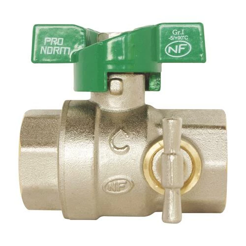 Vanne à Sphère NF Double Femelle à Purge 15/21 - Manette Papillon - PRONORM 4 Vanne à Sphère NF Double Femelle à Purge 15/21 - Manette Papillon - PRONORM – Image 2