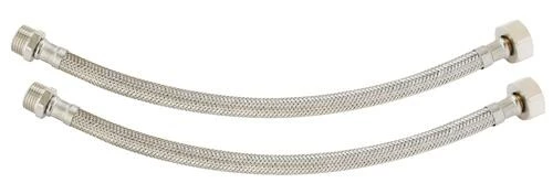 Lot De 2 Flexibles Sanitaires écrou Tournant Et Mâle 15/21- Longueur 500mm - DN8 3 Lot De 2 Flexibles Sanitaires écrou Tournant Et Mâle 15/21- Longueur 500mm - DN8