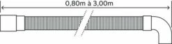 Flexible De Vidange Extensible Embouts Droit Et Coudé - PRONORM 6 Flexible De Vidange Extensible Embouts Droit Et Coudé - PRONORM -ROBINETTERIE HAMMEL Soldes L1460 30 2