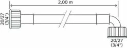 Flexible D'alimentation MAL Arrivée Droite Et Sortie Coudée 2,00m - PRONORM 8 Flexible D'alimentation MAL Arrivée Droite Et Sortie Coudée 2,00m - PRONORM -ROBINETTERIE HAMMEL Soldes L452 20 3