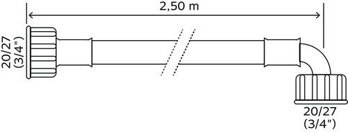Flexible D'alimentation MAL Arrivée Droite Et Sortie Coudée 2,50m - PRONORM 5 Flexible D'alimentation MAL Arrivée Droite Et Sortie Coudée 2,50m - PRONORM – Image 3